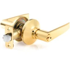 Ace Straight Lever Polished Brass Entry Lockset 1-3/4 In. -Irwim Door Locks Shop 6ac03314 220a 487f 9d60 eeae6c0fe47c