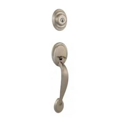 Kwikset Satin Nickel Zinc Outside Trim Handleset
