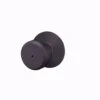 Schlage Bowery Matte Black Bed And Bath Knob Right Or Left Handed
