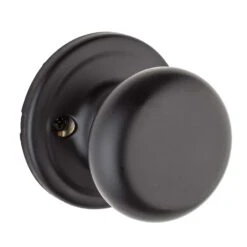 Kwikset Signature Series Hancock Knob Iron Black Passage Lockset Right Or Left Handed