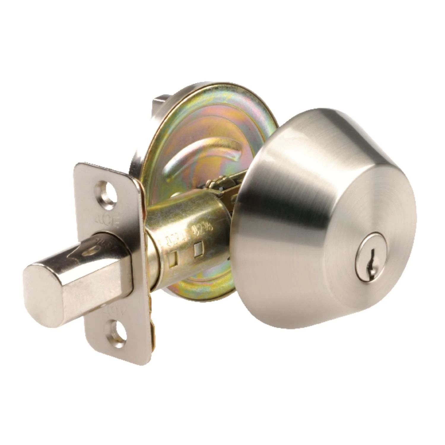 Ace Satin Nickel Chrome Single Cylinder Deadbolt 1 Ace Satin Nickel Chrome Single Cylinder Deadbolt