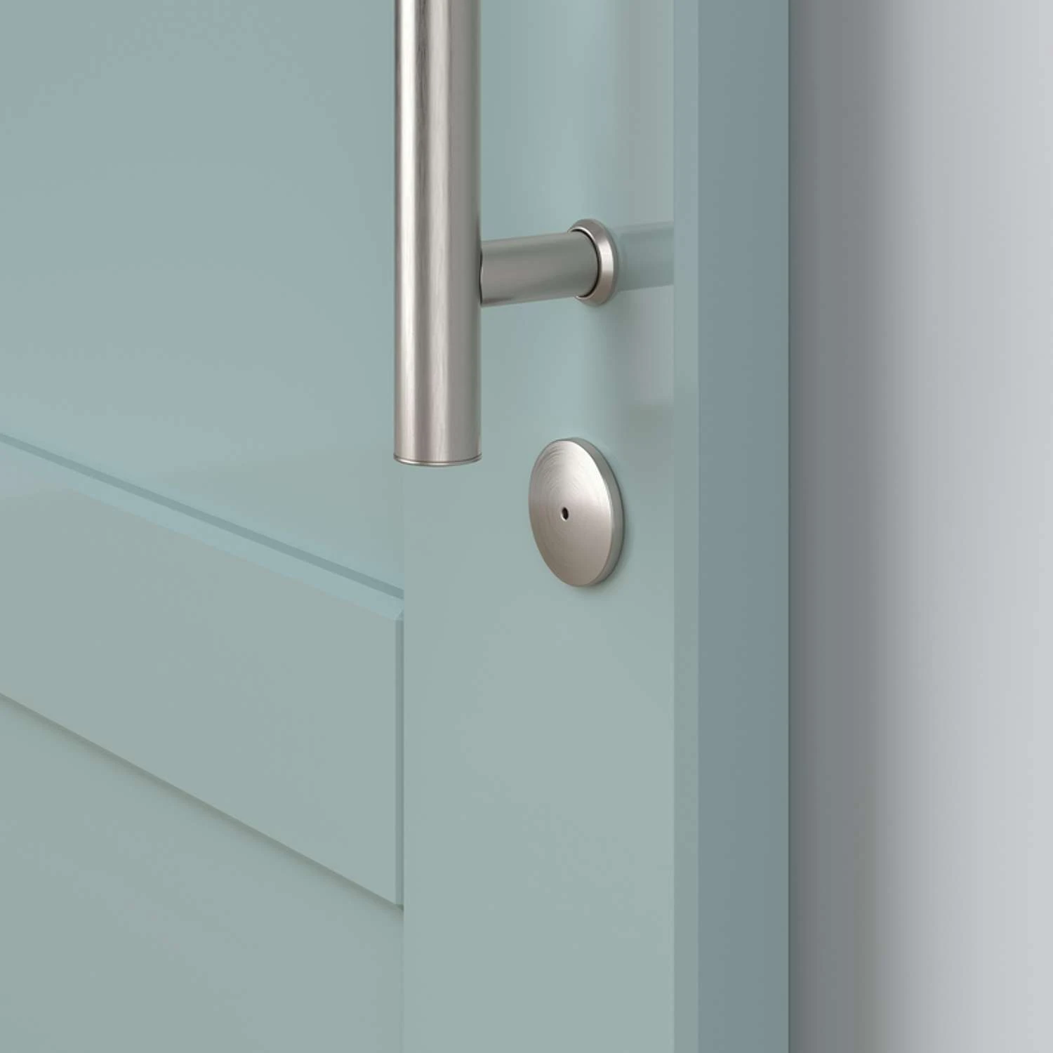 National Hardware Satin Nickel Steel/Zinc Sliding Door Lock 7 National Hardware Satin Nickel Steel/Zinc Sliding Door Lock - Image 7