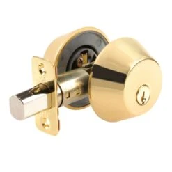 Ace Polished Brass Solid Brass Double Cylinder Deadbolt
