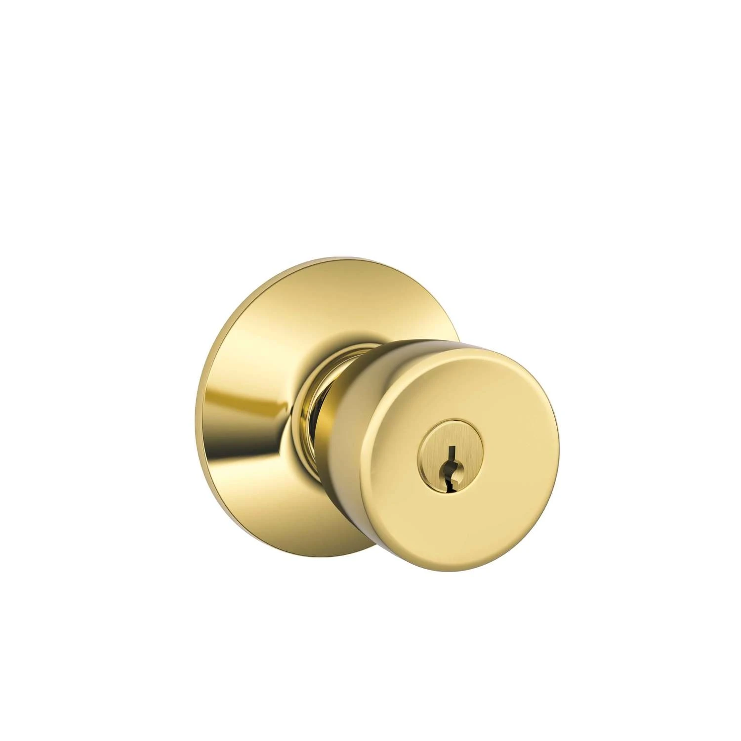 Schlage Bell Bright Brass Entry Lockset 1-3/4 In. 1 Schlage Bell Bright Brass Entry Lockset 1-3/4 In.