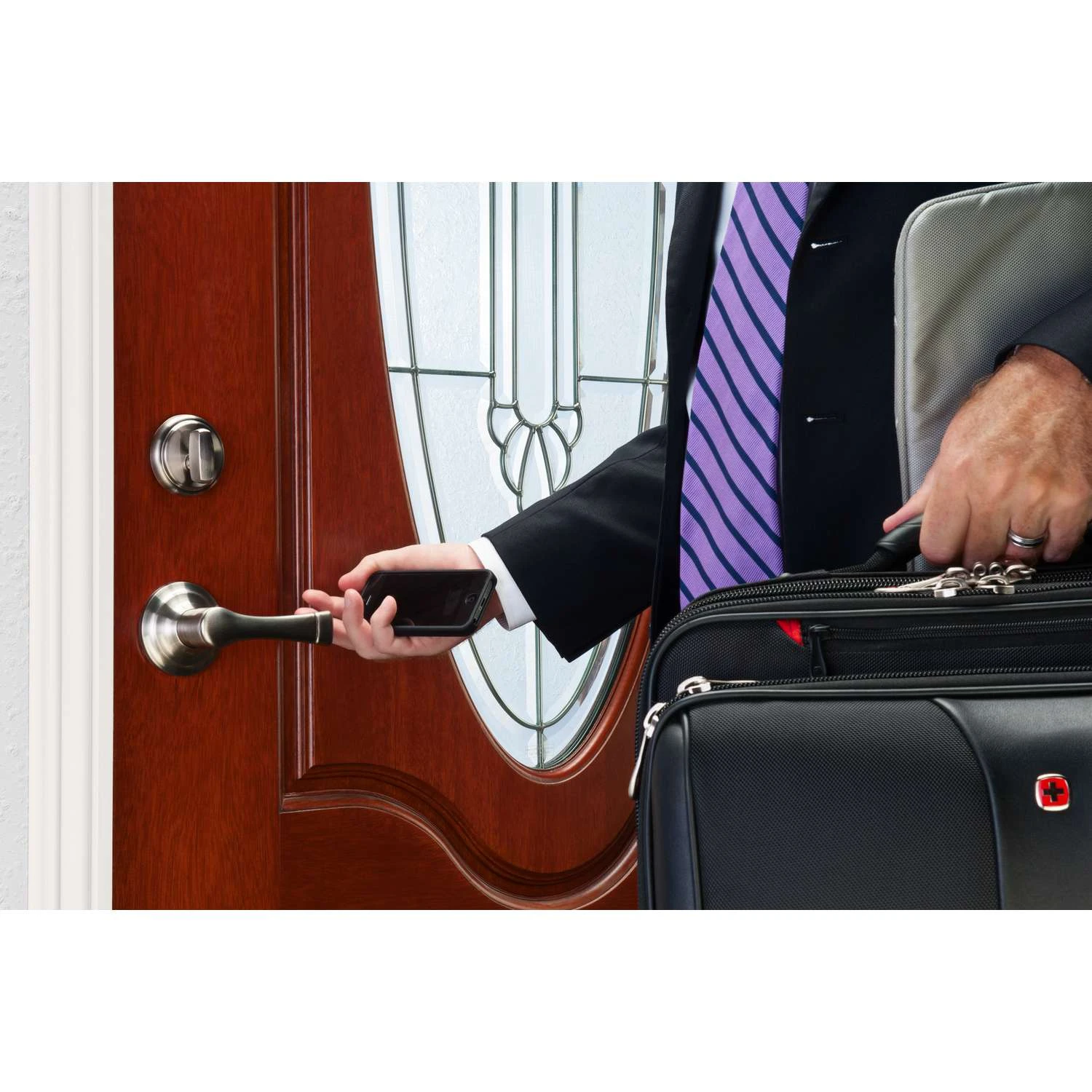 Brinks Push Pull Rotate Harper Satin Nickel Passage Lever KW1 1.75 In. 5 Brinks Push Pull Rotate Harper Satin Nickel Passage Lever KW1 1.75 In. - Image 5