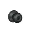 Schlage F-Series Georgian Matte Black Entry Knobs Right Or Left Handed