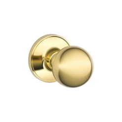 Schlage Dexter Corona Bright Brass Passage Door Knob Right Or Left Handed