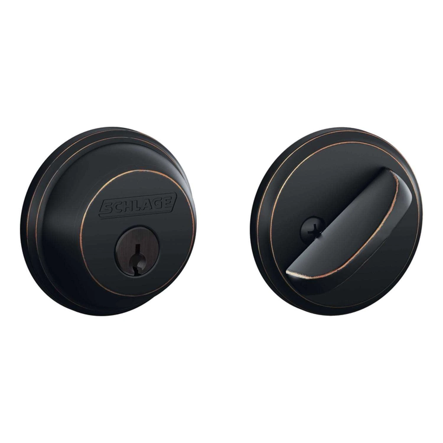 Schlage Aged Bronze Zinc Single Cylinder Deadbolt 4 Schlage Aged Bronze Zinc Single Cylinder Deadbolt - Image 4