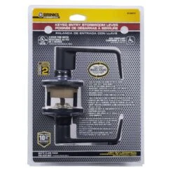 Brinks Commercial Matte Black Storeroom Lockset 2 In.