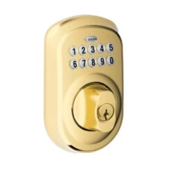 Schlage Bright Brass Steel Electronic Deadbolt -Irwim Door Locks Shop 90824f47 5d24 434f 8ef2 d8bca5c0182d