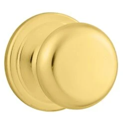 Kwikset Juno Polished Brass Passage Lockset 1-3/4 In.