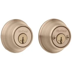 Kwikset SmartKey Security Antique Brass Metal Double Cylinder Deadbolt 7 Kwikset SmartKey Security Antique Brass Metal Double Cylinder Deadbolt -Irwim Door Locks Shop 9153b3a2 9275 424a 8e7a 0bd4ed0d2796