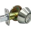 Faultless Satin Stainless Steel Single Cylinder Deadbolt 1-3/4 In In.