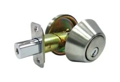 Faultless Satin Stainless Steel Single Cylinder Deadbolt 1-3/4 In In.