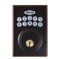 Faultless Aged Bronze Metal Electronic Deadbolt