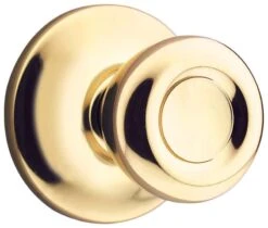 Kwikset Tylo Polished Brass Passage Lockset 1-3/4 In.