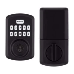 Kwikset Matte Black Metal Wifi Deadbolt