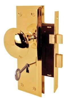 Prime-Line Security Bright Brass Mortise Lockset 1-3/4 In.