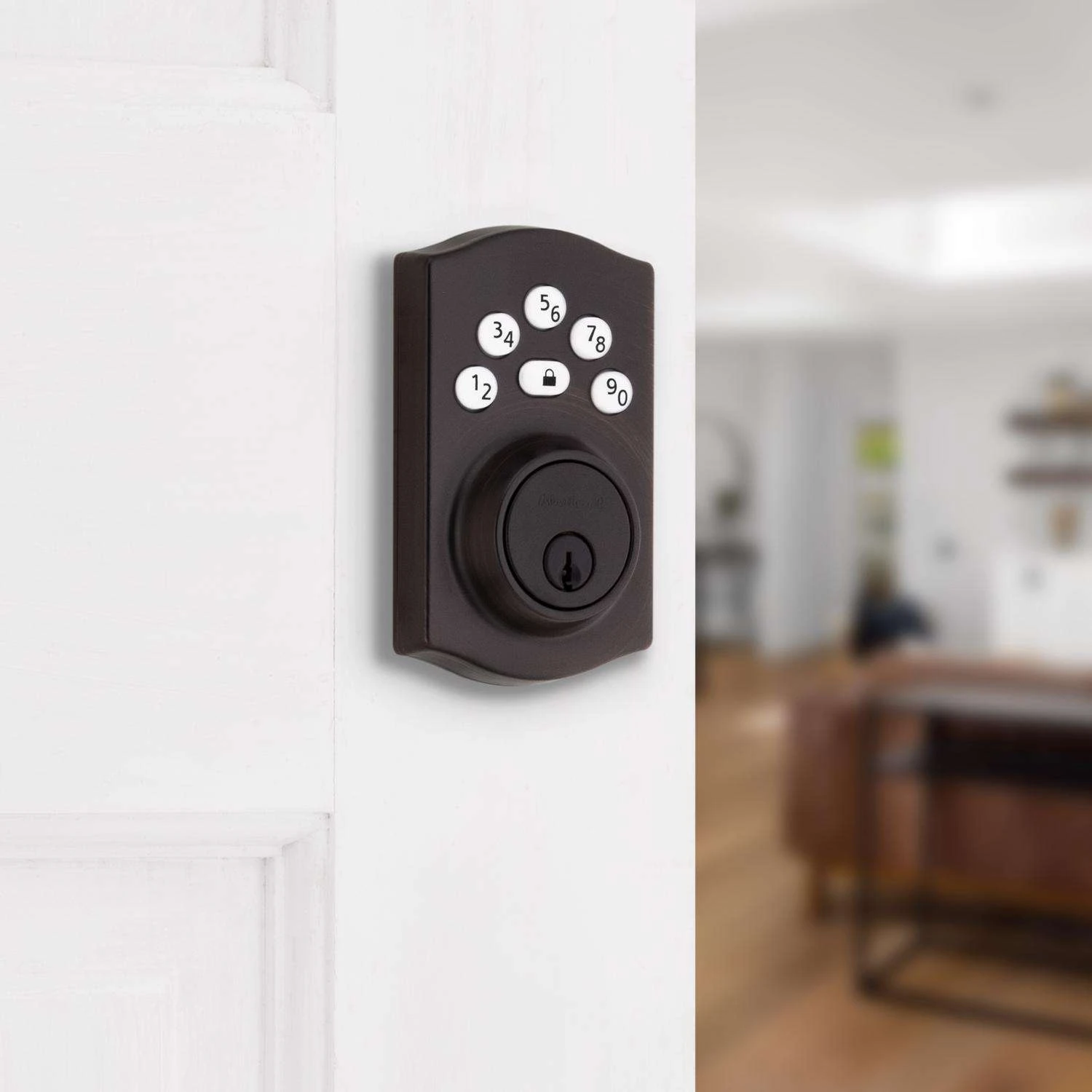 Kwikset Powerbolt Venetian Bronze Zinc Electronic Deadbolt 7 Kwikset Powerbolt Venetian Bronze Zinc Electronic Deadbolt - Image 7