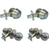 Faultless Ball Satin Stainless Steel Entry Knob And Single Cylinder Deadbolt Right Handed