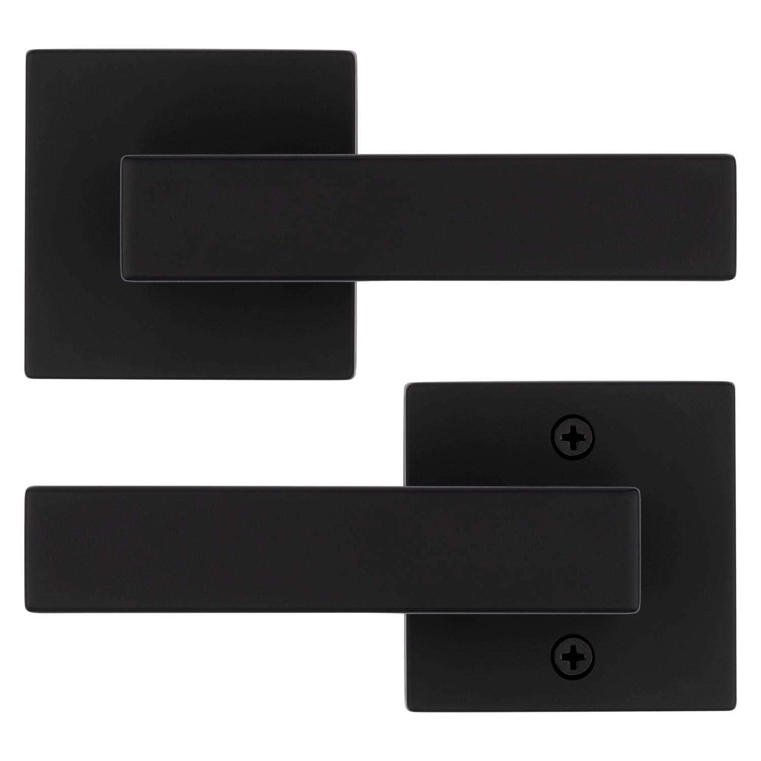 Kwikset Singapore Matte Black Passage Lever 1-3/4 In. 6 Kwikset Singapore Matte Black Passage Lever 1-3/4 In. - Image 6