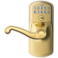 Schlage Bright Brass Steel Electronic Keypad Entry Lock -Irwim Door Locks Shop a5bb0621 bc6d 4789 a0c8 bc2246b86aeb