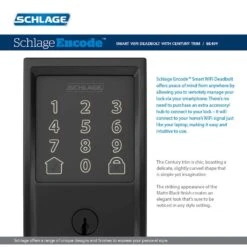 Schlage Encode Matte Black Metal Wifi Deadbolt -Irwim Door Locks Shop a71faa3e 0039 4454 a799 4e3222d6f20e