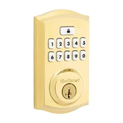 Kwikset SmartCode Polished Brass Metal Electronic Deadbolt
