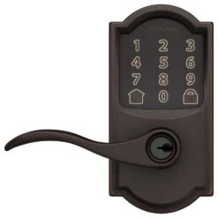 Schlage Encode Aged Bronze Metal WiFi Deadbolt With Accent Lever