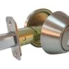 Faultless Satin Nickel Single Cylinder Deadbolt 1-3/4 In In.