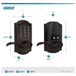 Schlage Encode Aged Bronze Metal WiFi Deadbolt With Accent Lever -Irwim Door Locks Shop ab630ccf f64d 4f41 bde3 b161221413eb