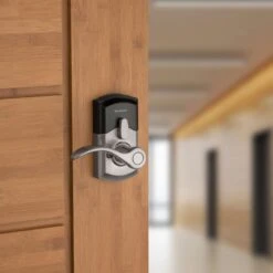 Kwikset SmartKey Satin Nickel Metal Electronic Touch Pad Entry Lever -Irwim Door Locks Shop aecbbf3f aef5 40fd 9bb4 47bbffa6d763