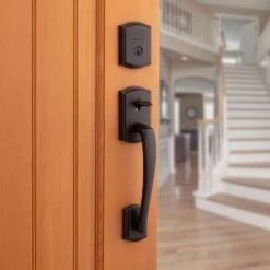 Kwikset Prescott Venetian Bronze Entry Handleset 1-3/4 In. -Irwim Door Locks Shop afae7be6 fb60 4daa bf2c 70d7081887c8