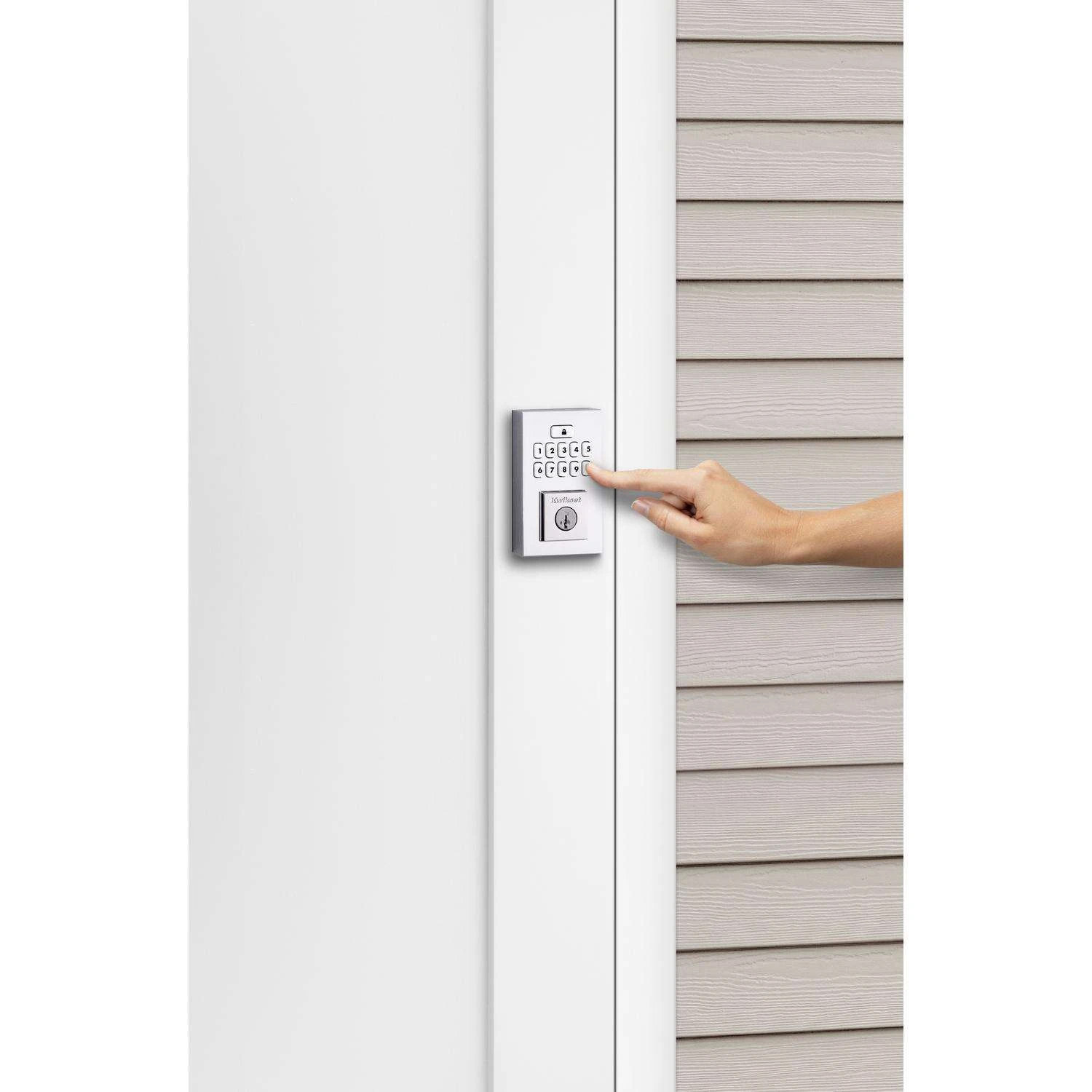 Kwikset SmartCode Polished Chrome Metal Electronic Deadbolt 6 Kwikset SmartCode Polished Chrome Metal Electronic Deadbolt - Image 6