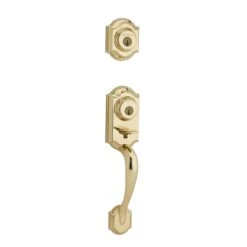 Kwikset Polished Brass Zinc Entry Handleset