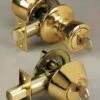 Home Plus Polished Brass Knob And Deadbolt Set 1-3/4 In.