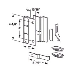 Prime-Line Plastic Outdoor Sliding Screen Door Latch/Pull