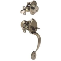 Ace Colonial Antique Brass Entry Handleset 1-3/4 In.