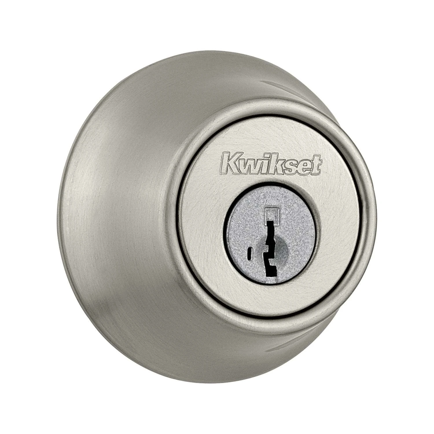 Kwikset Satin Nickel Metal Deadbolt 1 Kwikset Satin Nickel Metal Deadbolt