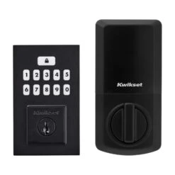Kwikset SmartCode Matte Black Metal Electronic Deadbolt