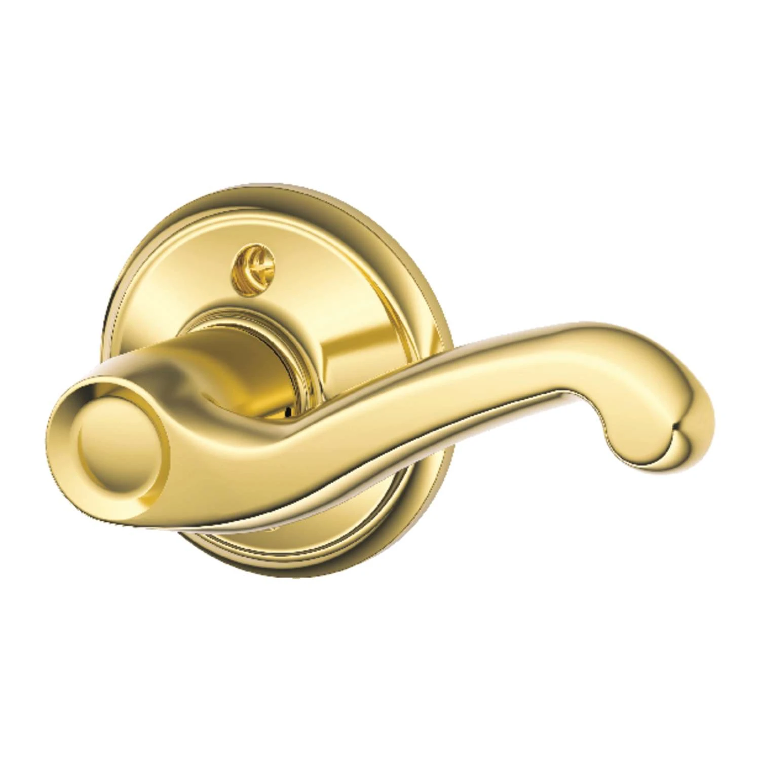Schlage Flair Bright Brass Dummy Lever Right Handed 1 Schlage Flair Bright Brass Dummy Lever Right Handed