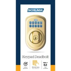 Schlage Bright Brass Steel Electronic Deadbolt -Irwim Door Locks Shop c6a6a127 e8d9 4b69 8c12 385e3c7ea4cf