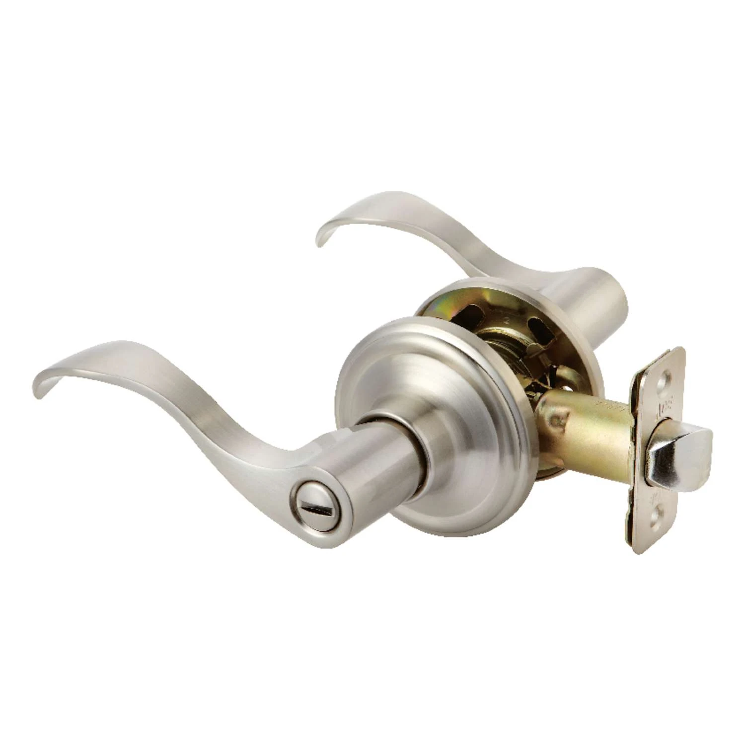 Ace Wave Satin Nickel Privacy Lockset 1-3/4 In. 1 Ace Wave Satin Nickel Privacy Lockset 1-3/4 In.