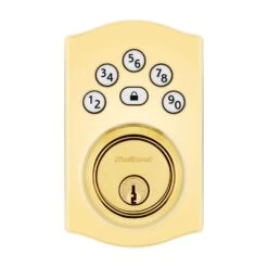 Kwikset Powerbolt Polished Brass Zinc Electronic Deadbolt -Irwim Door Locks Shop caeea001 73a5 4f0a 8115 a29d589dc6d1