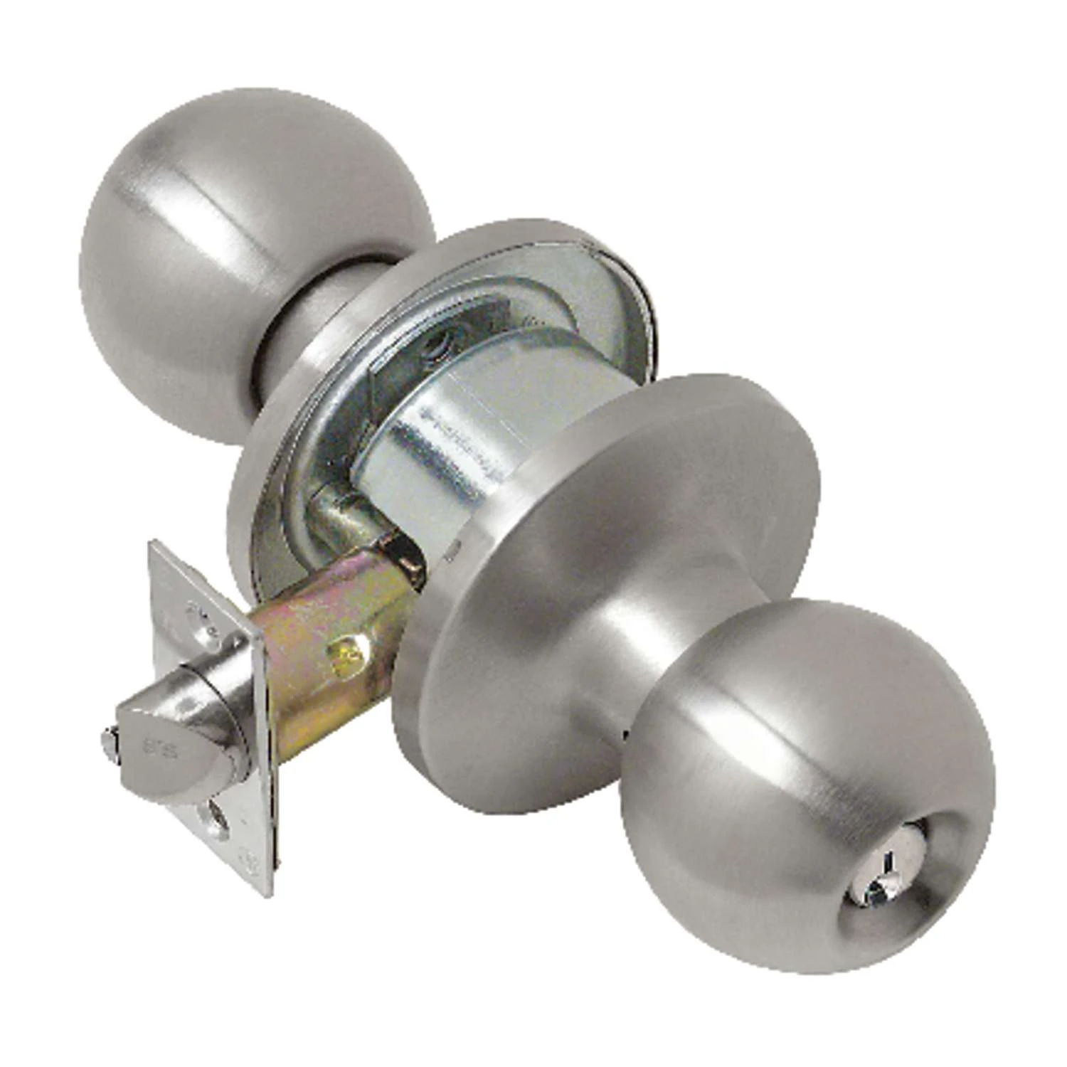 Tell Empire Satin Stainless Steel Entry Lockset 1-3/4 In. 1 Tell Empire Satin Stainless Steel Entry Lockset 1-3/4 In.