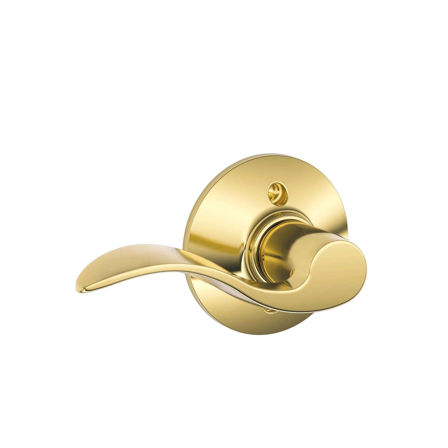 Schlage Accent Bright Brass Dummy Lever Left Handed 1 Schlage Accent Bright Brass Dummy Lever Left Handed