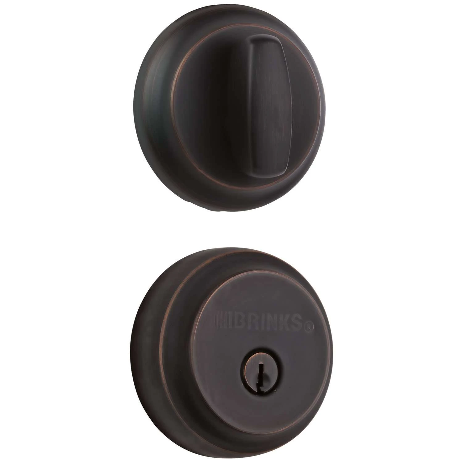 Brinks Push Pull Rotate Oil Rubbed Bronze Steel Deadbolt 2 Brinks Push Pull Rotate Oil Rubbed Bronze Steel Deadbolt - Image 2