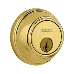 Kwikset Polished Brass Zinc Single Cylinder Smart Key Deadbolt
