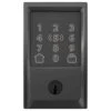 Schlage Encode Plus Matte Black Metal WiFi Deadbolt With Century Trim