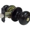Faultless Fancy Mushroom Aged Bronze Entry Knobs Right Handed
